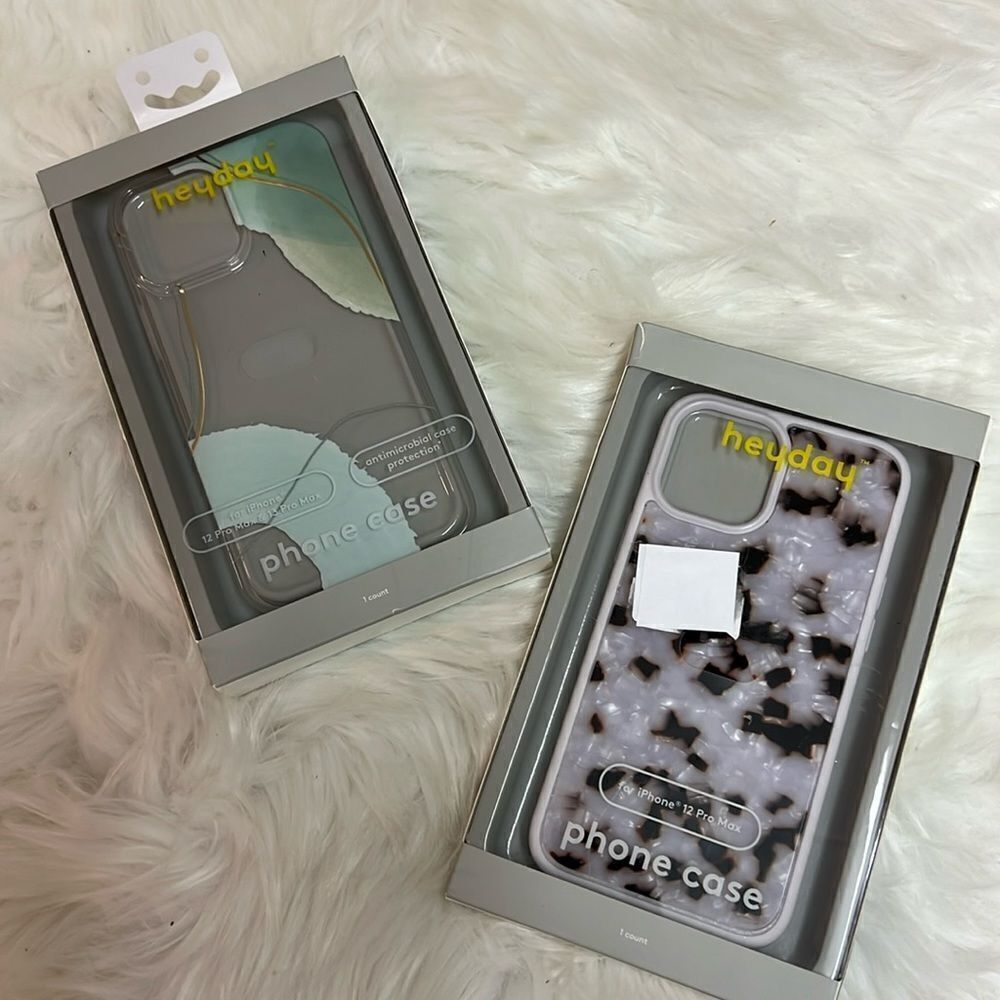 X2–IPHONE 12 & 13 Pro Max‎ Multicolor Antimicrobal Phone Cases NWT D6